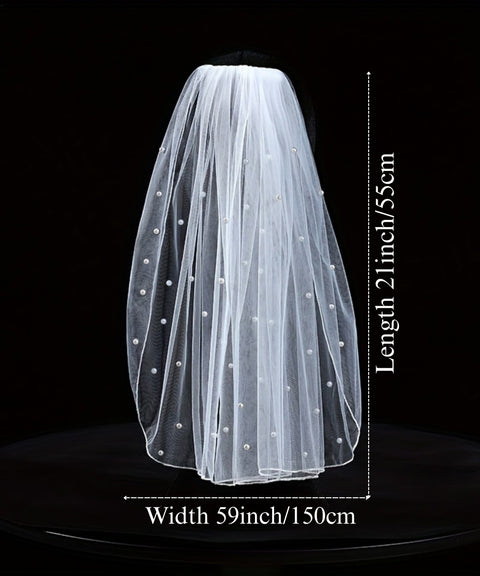 Wedding Veil with Metal Comb Bachelorette Party Veils for Bride AG09