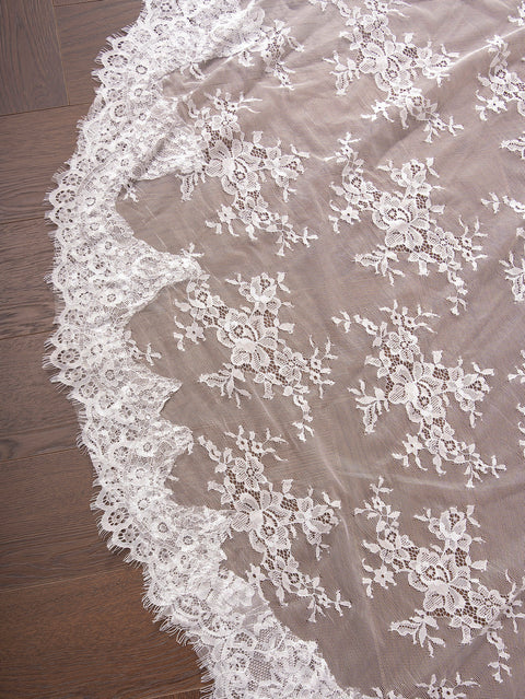 Long Flower Lace Veil Elegant Hooded Wedding Bridal Veil Cape Shawl Halloween Costumes OA25