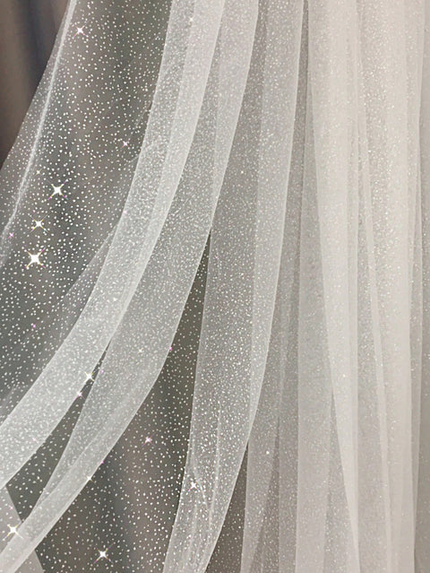 Long Veils Bling Sequin Tulle Wedding Bridal Veil with Comb for Brides OA05