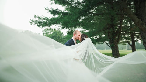 1 Tier Cathedral Simple Wedding Bridal Veil With Metal Comb for Brides HL05