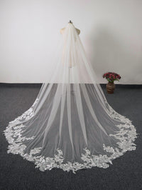 Cathedral Length 3M Sequin Wedding Bridal Veil With Metal Comb AS02