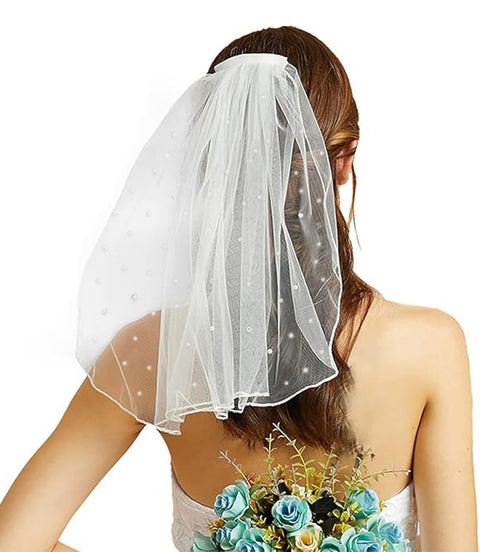 Wedding Veil with Metal Comb Bachelorette Party Veils for Bride AG09