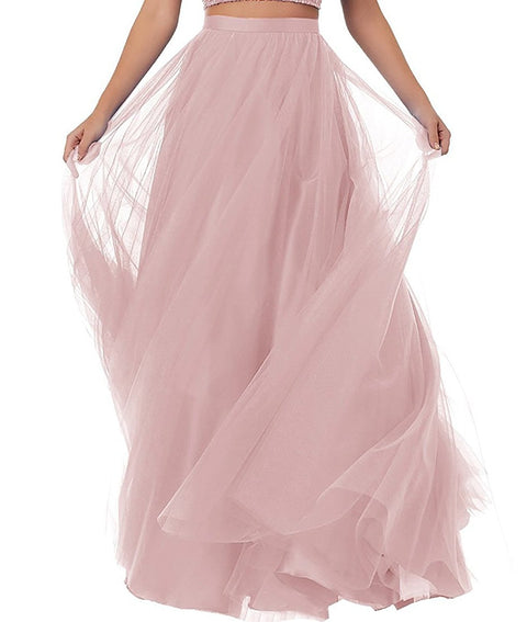 Long Maxi Puffy 5 Layers Tulle Tutu Skirt For Women PC36