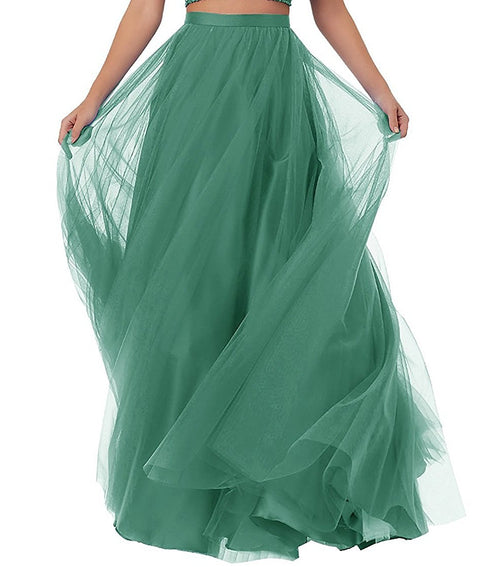 Long Maxi Puffy 5 Layers Tulle Tutu Skirt For Women PC36