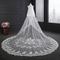 Royal Long 2 Tier Wedding Bridal Veil With Metal Comb L10